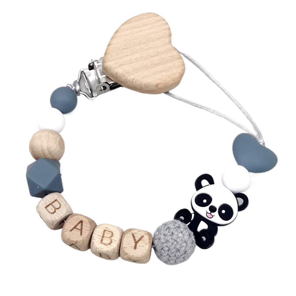 Baby Products In - 나무로 만든 맞춤형 아기 고무젖꼭지 체인