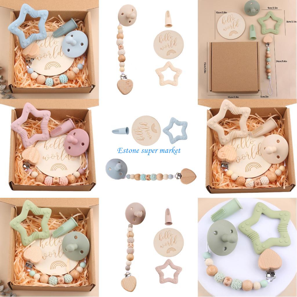 Baby Products Essentials - 090B 5Pcs 아기 선물 세트에는 실리콘