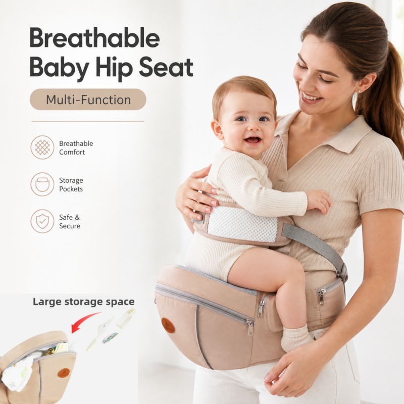 Ergonomic Baby Carrier - 인체공학적 통기성 아기 힙시트 캐리어, 가벼운