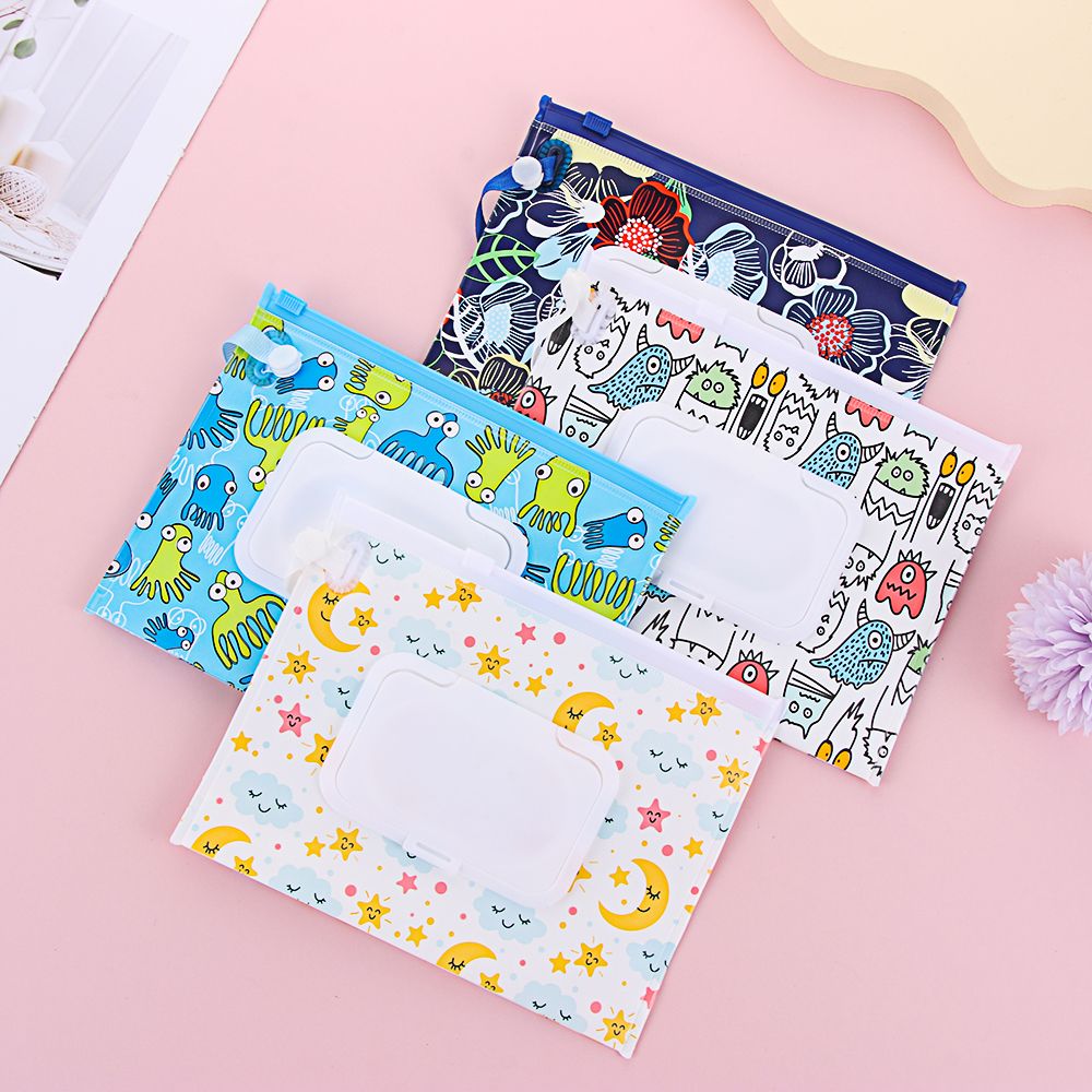 Baby Products Carry Bag - 휴대용 플립 커버 물티슈 가방 화장품