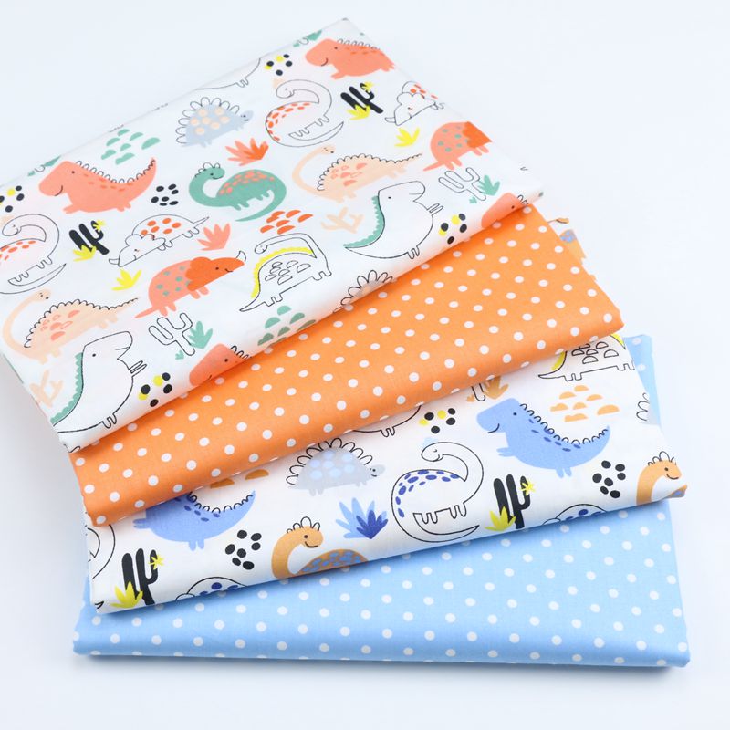 Baby Products Organic - 공룡 도트 100% 면 능직 원단,