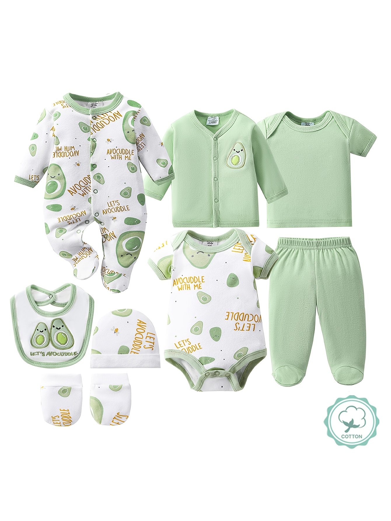 Baby Products Essentials - 8종 신생아 세트, 100% 순면 유아