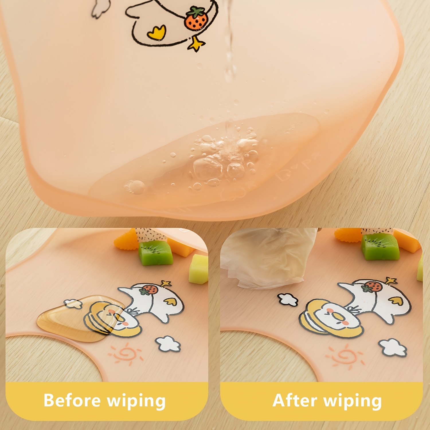 방수 아기 턱받이 아기 용품 귀여운 만화 동물 프린트  - Silicone Baby Bibs 리뷰 및 가격