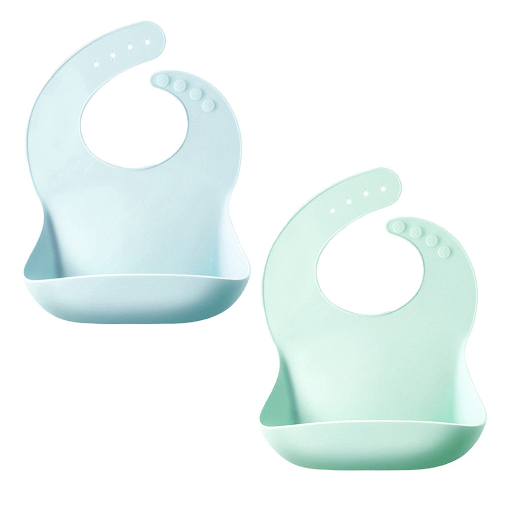 2pcs 실리콘 베이비 드롤 턱받이 버튼 클로저 푸드  - Silicone Baby Bibs 리뷰 및 가격