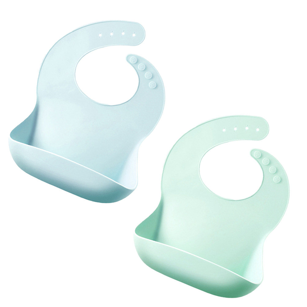 2pcs 실리콘 베이비 드롤 턱받이 버튼 클로저 푸드  - Silicone Baby Bibs 리뷰 및 가격