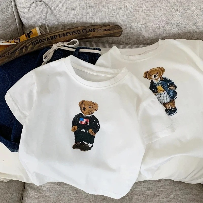 설탕이 첨가된 어린이 티셔츠 소년 소녀를위한 여름 신제 - Baby Products Ads 리뷰 및 가격
