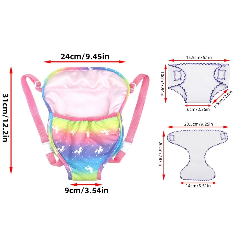2pcs 인형 기저귀 속옷과 배낭 스트랩 세트 18in - Baby Products Carry Bag 리뷰 및 가격