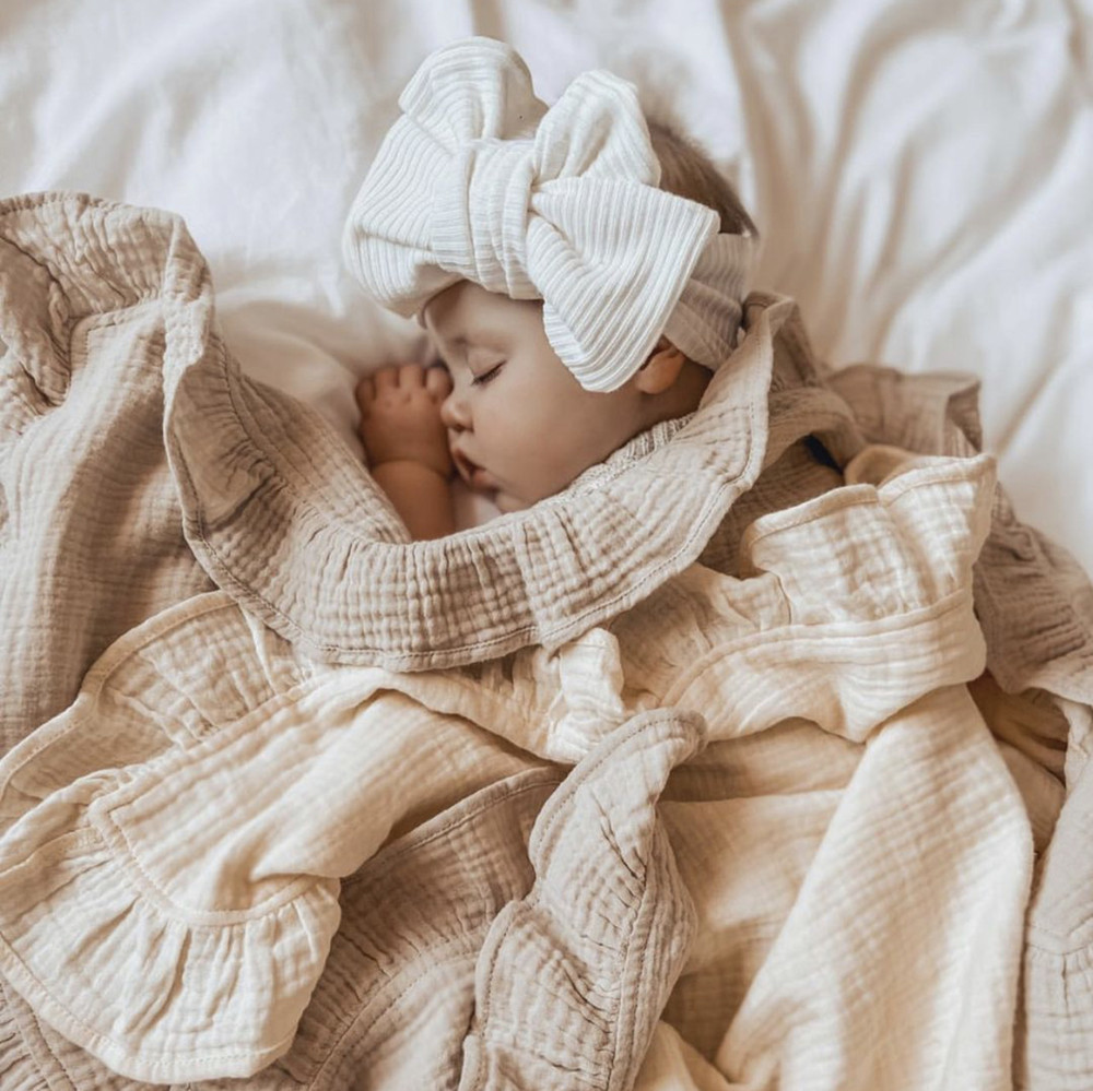 INS Ruffled Muslin 아기 Swaddle  - Baby Products Organic 리뷰 및 가격