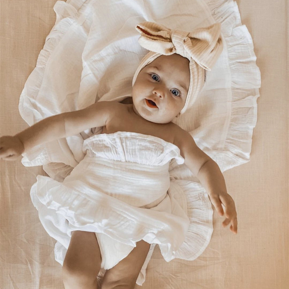 INS Ruffled Muslin 아기 Swaddle  - Baby Products Organic 리뷰 및 가격